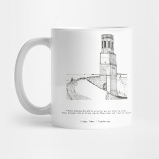 Plompe Tower Lighthouse Netherlands Plompe Toren Pen and Ink Illustration Mug